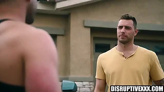 Hot chap has first time gay sex inhibition GF dumped him